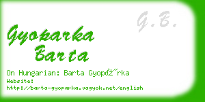 gyoparka barta business card